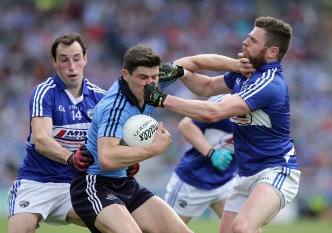 Conor Meredith and Paul Begley with Diarmuid Connolly