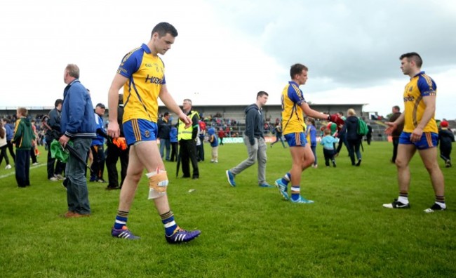 Donie Shine leaves the field injured after the game