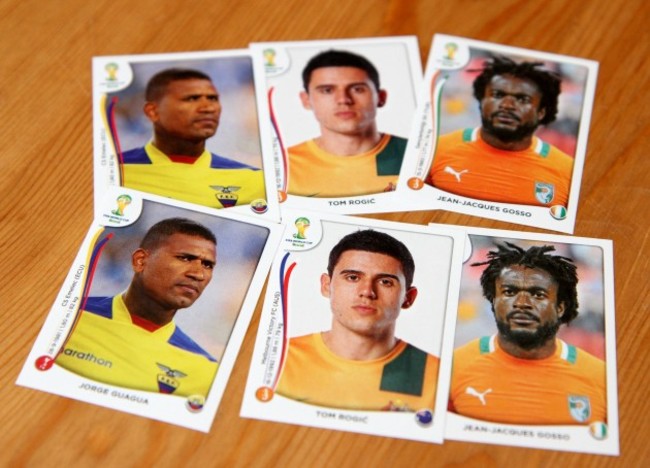 World Cup Sticker Collection Stock