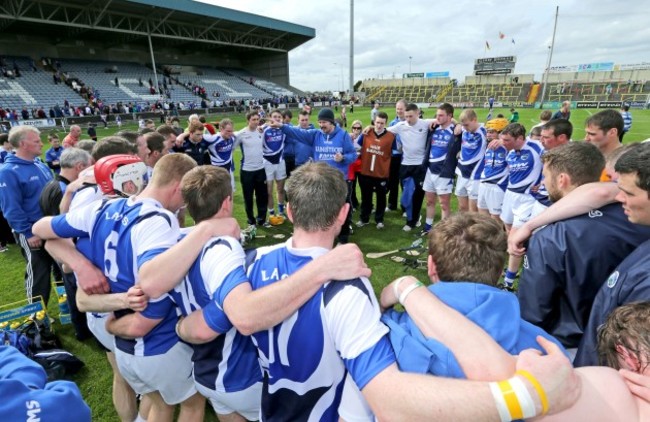 Seamus Plunkett talks to his players