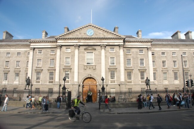 Trinity Front of College before damage