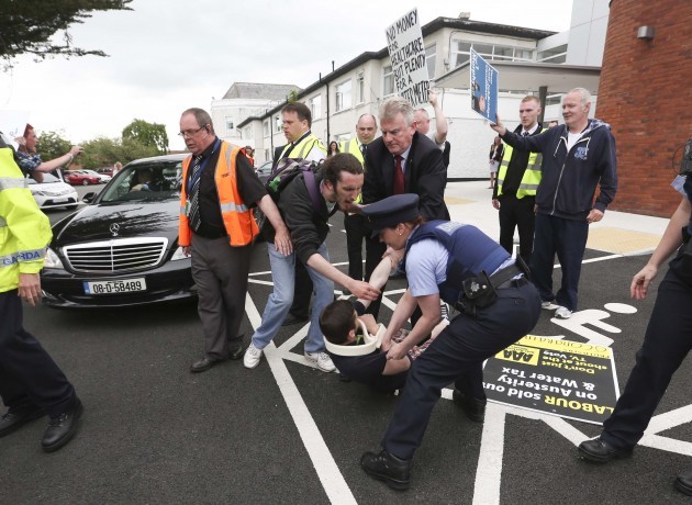 Water Protesters - Taoiseach. Pictured