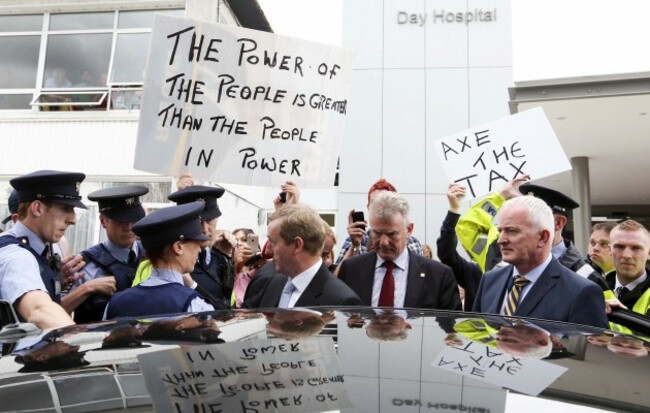 Water Protesters - Taoiseach. Pictured