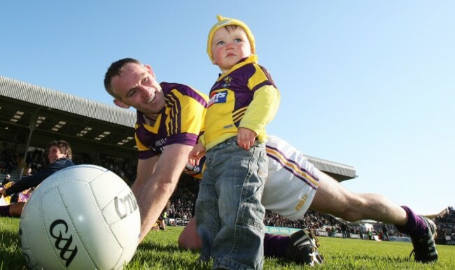 Colm Morris warms down after the match