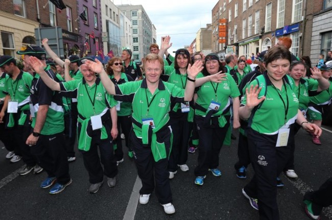 Connacht athletes in the parade