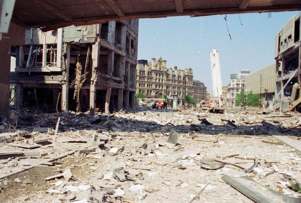Unseen photos show the devastation caused by the IRA's 1996 Manchester bomb