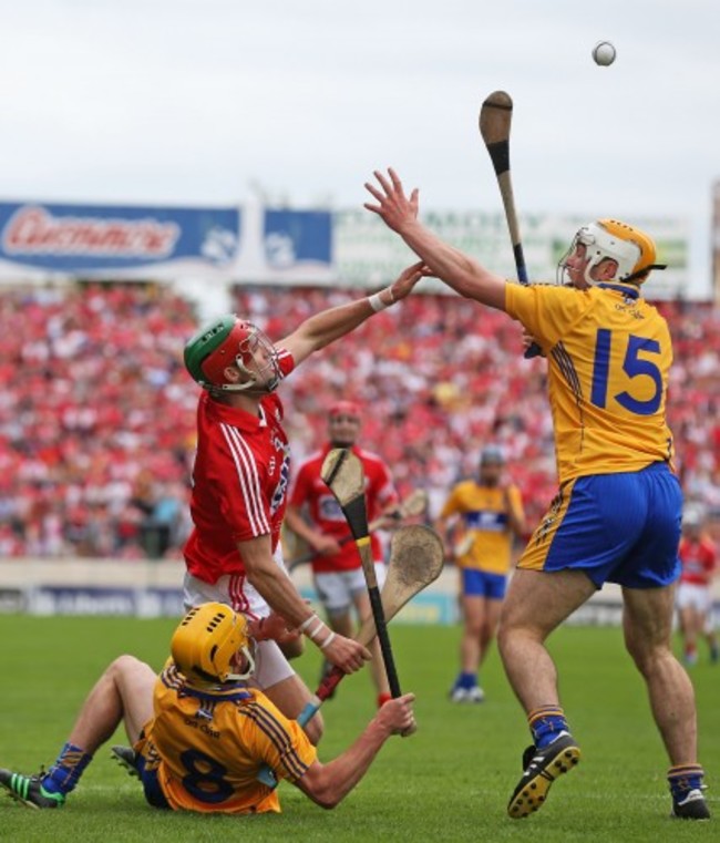 Colm Galvin and Conor McGrath with Stephen McDonnell