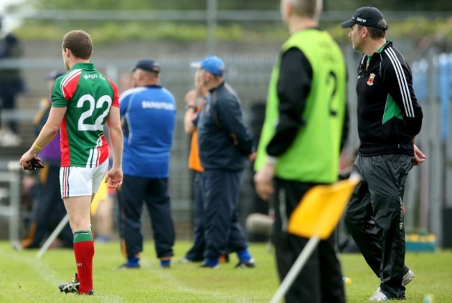 James Horan introduces Andy Moran as a second half substitute