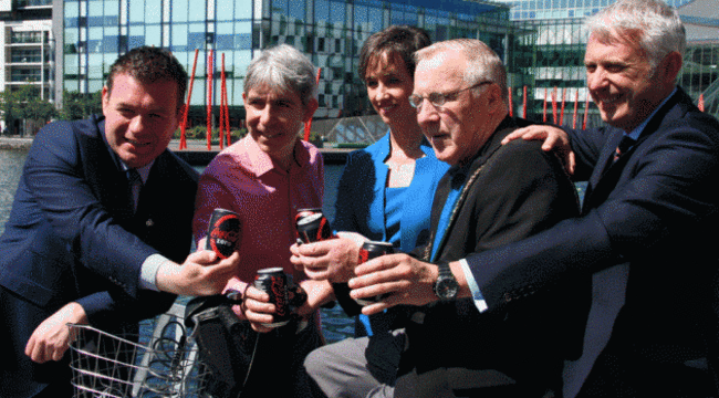 drinking coke dublin bikes