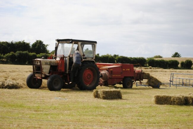 Hay Baling - Small Square Bales - Co. Meath Ireland - July 1st 2013