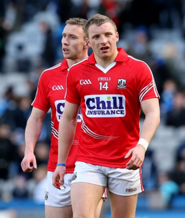 John Hayes and Brian Hurley dejected after the game