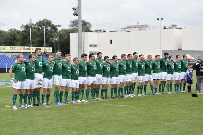 The Ireland team line up