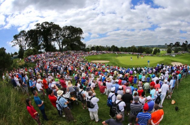 Padraig Harrington putting for a birdie