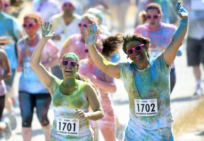 Rainbow Fun Run. Pictured runners part