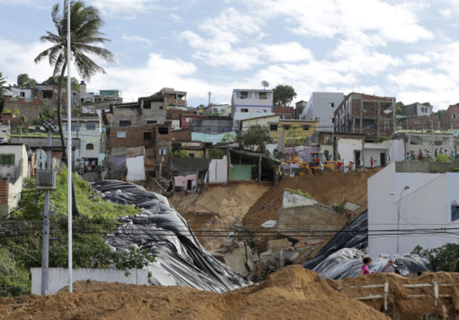 Brazil Soccer WCup Slum Sinkhole