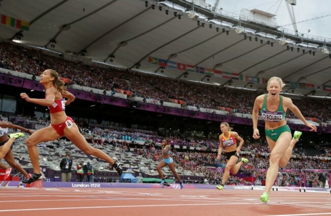 Derval O'Rourke and Lolo Jones
