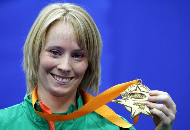 Derval O'Rourke with her World Indoor Championship gold in 2006