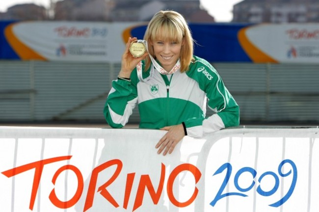 Derval O'Rourke with her bronze medal