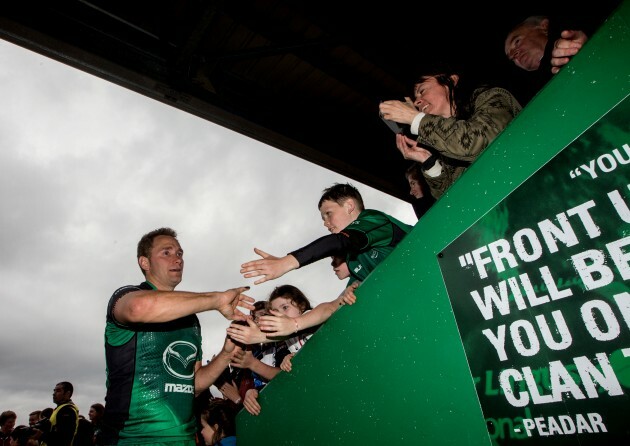 Dan Parks leaves the field after his final home game