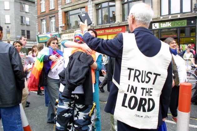 GAY PRIDE DEMOS PARADES SEXUALITY DRESSING UP RELIGION IN IRELAND
