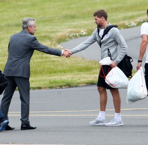 Soccer - England Return Home - Manchester Airport