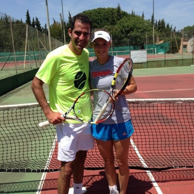 Good practice with @danihomedes aka Pete Sampras today!