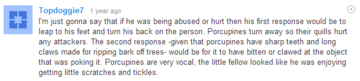 porcupine tickles