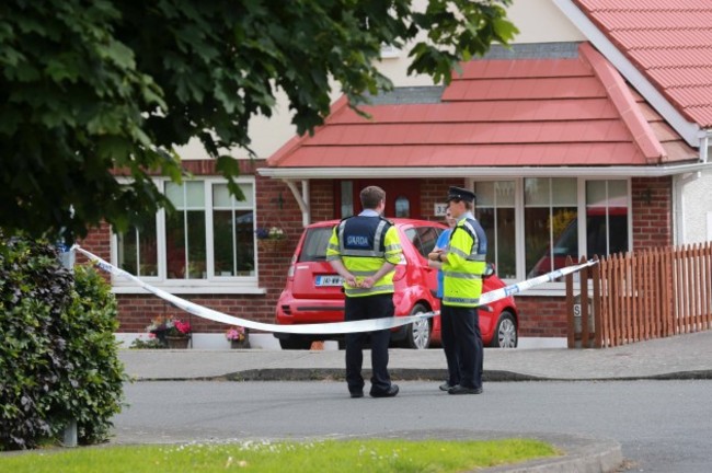 Bray death. Gardai at the scene where