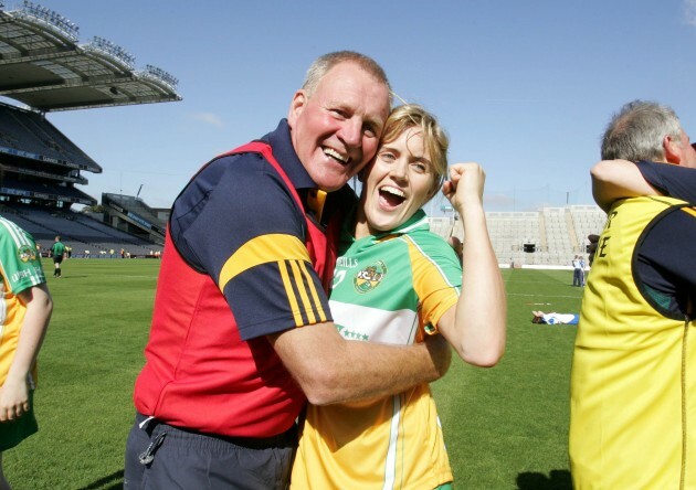 Joachim Kelly celebrates with his daughter Aoife