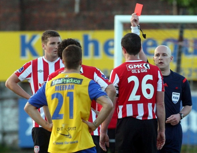 Cliff Byrne is sent off 27/6/2014