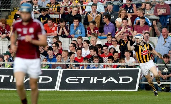 TJ Reid celebrates scoring his side's opening goal