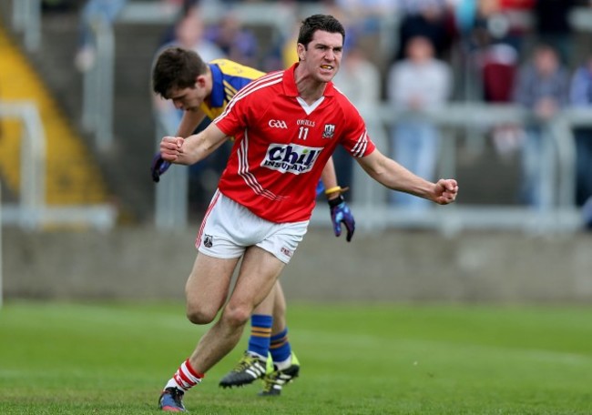 Mark Sugrue celebrates scoring a goal