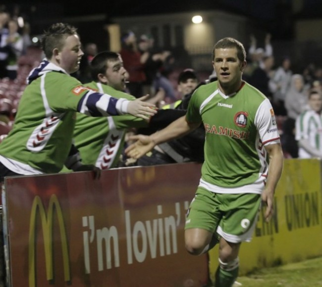 John O'Flynn celebrates scoring