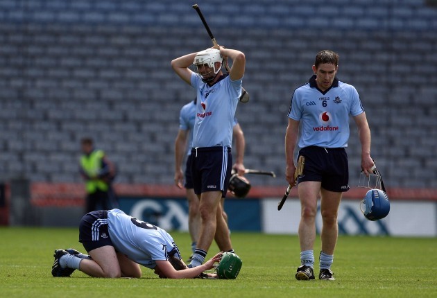 Dublin players dejected after the game