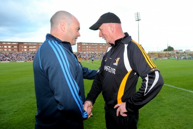 Anthony Daly and Brian Cody at the final whistle
