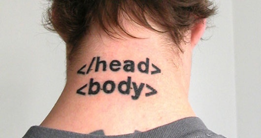As a web developer, I think this tattoo is so clever - Imgur
