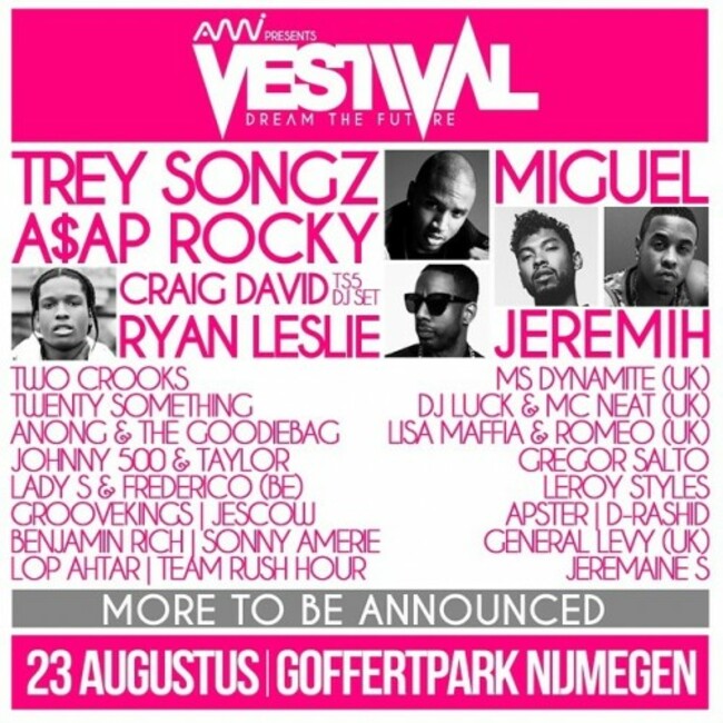 AMI Live presents Vestival August 23rd 2014 Goffertpark Nijmegen The Netherlands #treysongz #miguel #asaprocky #jeremih #ryanleslie and many more! #holland #festival #vestival