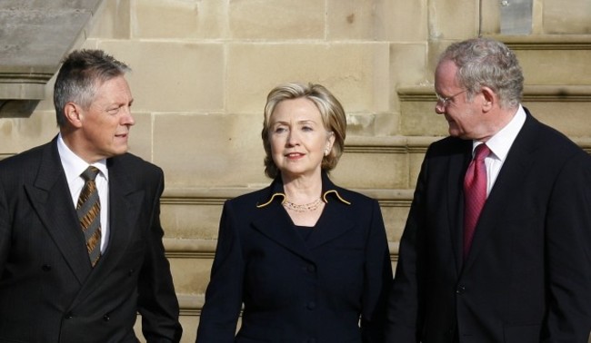 BRITAIN NORTHERN IRELAND HILLARY CLINTON