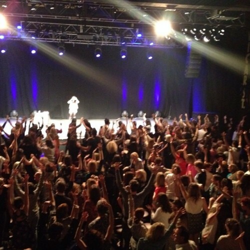 Standing on chairs shouting I AM A FEMINIST at @caitlinmoran