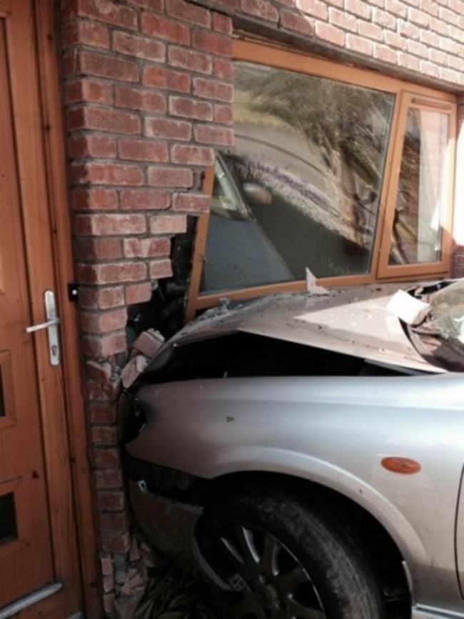 car crash wall finglas