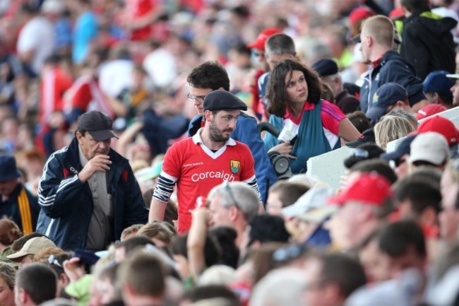 Cork supporters leaving