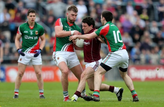 Aidan O'Shea and Kevin McLoughlin with Sean Armstrong