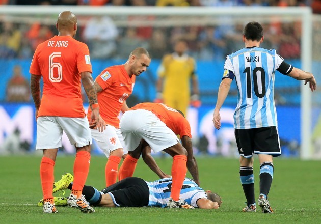 Soccer - FIFA World Cup 2014 - Semi Final - Netherlands v Argentina - Arena de Sao Paulo