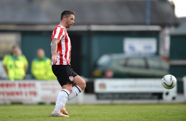 Rory Patterson scores the fifth goal from the penalty sport 10/7/2014