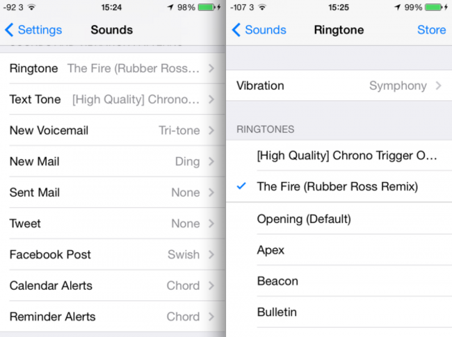 iPhone screenshots