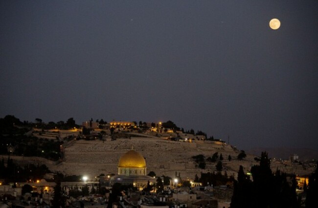 Mideast Israel Palestinians Supermoon