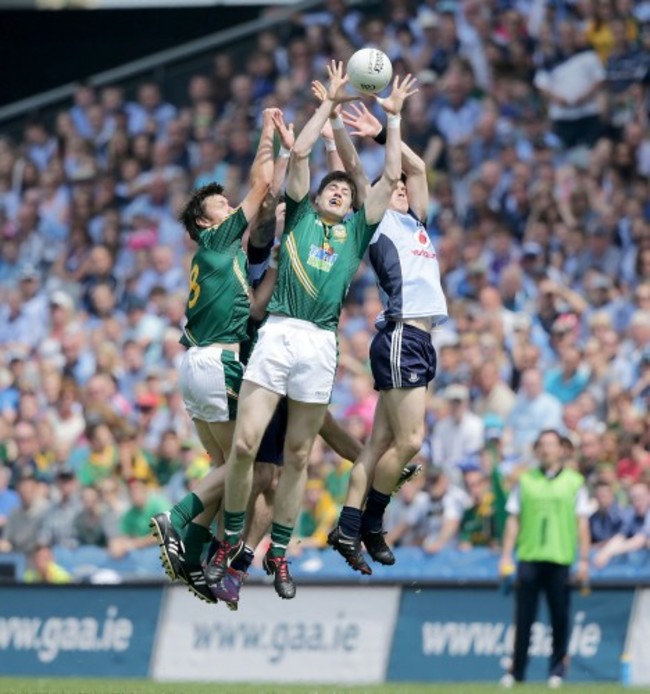 Conor Gillespie and Brian Meade with Diarmuid Connolly and Michael Darragh MacAuley