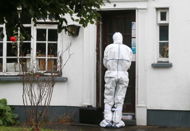 Rathfarnham death. Garda forensics at