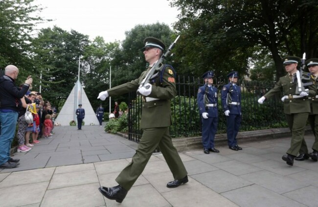 Military Guard Ceremony. Members of th