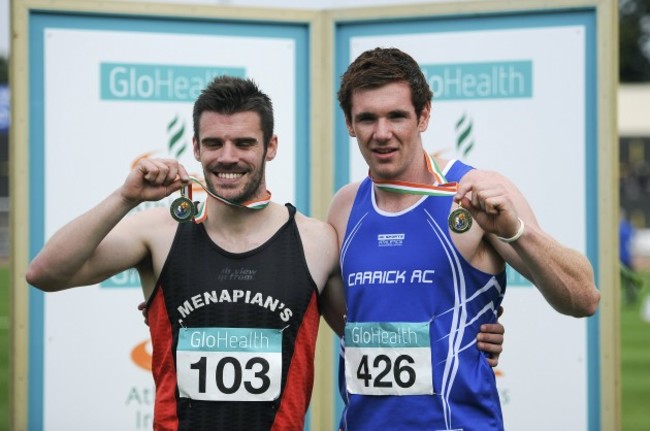 Joint winners David Hynes and Eanna Madden with their gold medals